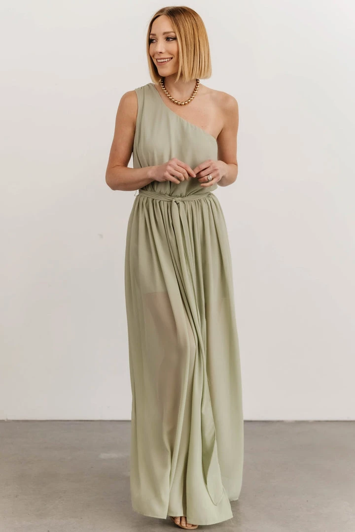 DD Dresses Jessica One Shoulder Maxi Dress | Sage 10 DD Dresses Jessica One Shoulder Maxi Dress | Sage