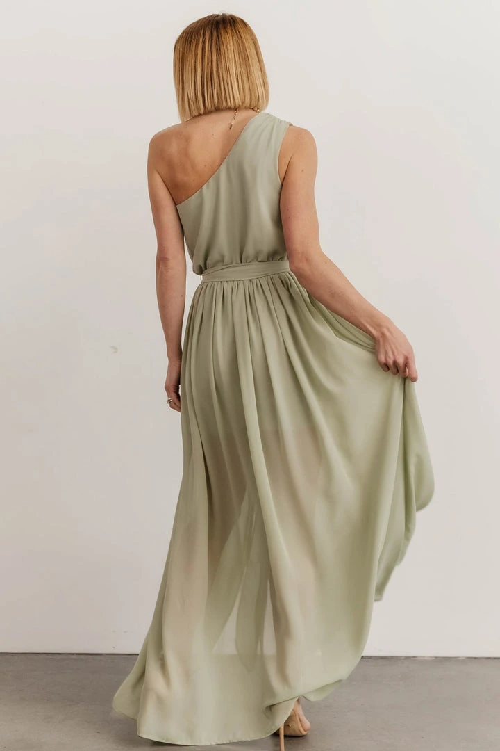 DD Dresses Jessica One Shoulder Maxi Dress | Sage 7 DD Dresses Jessica One Shoulder Maxi Dress | Sage