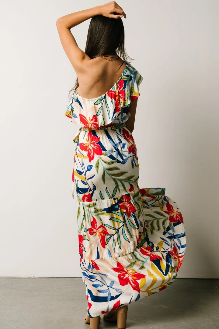 FT Jillian One Shoulder Maxi Dress | Multi Print Dresses 9 FT Jillian One Shoulder Maxi Dress | Multi Print Dresses