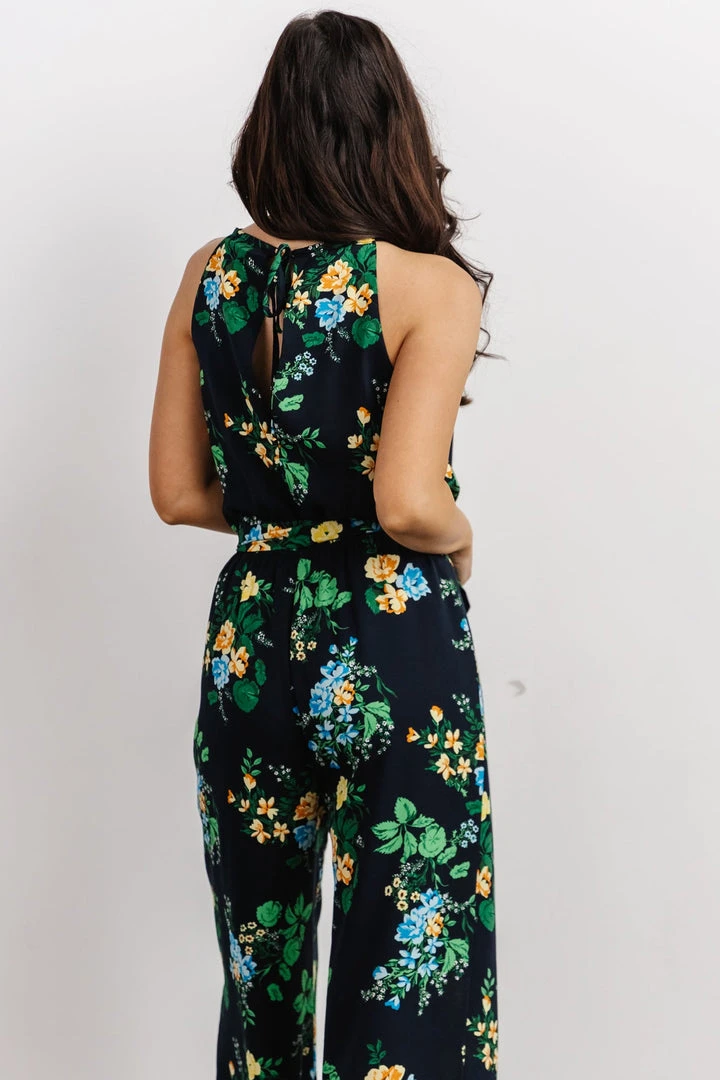 SL Jolene Halter Neck Jumpsuit | Navy Multi Floral 6 SL Jolene Halter Neck Jumpsuit | Navy Multi Floral