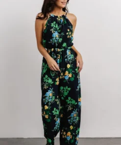 SL Jolene Halter Neck Jumpsuit | Navy Multi Floral 9 SL Jolene Halter Neck Jumpsuit | Navy Multi Floral