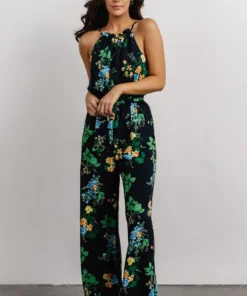 SL Jolene Halter Neck Jumpsuit | Navy Multi Floral 10 SL Jolene Halter Neck Jumpsuit | Navy Multi Floral
