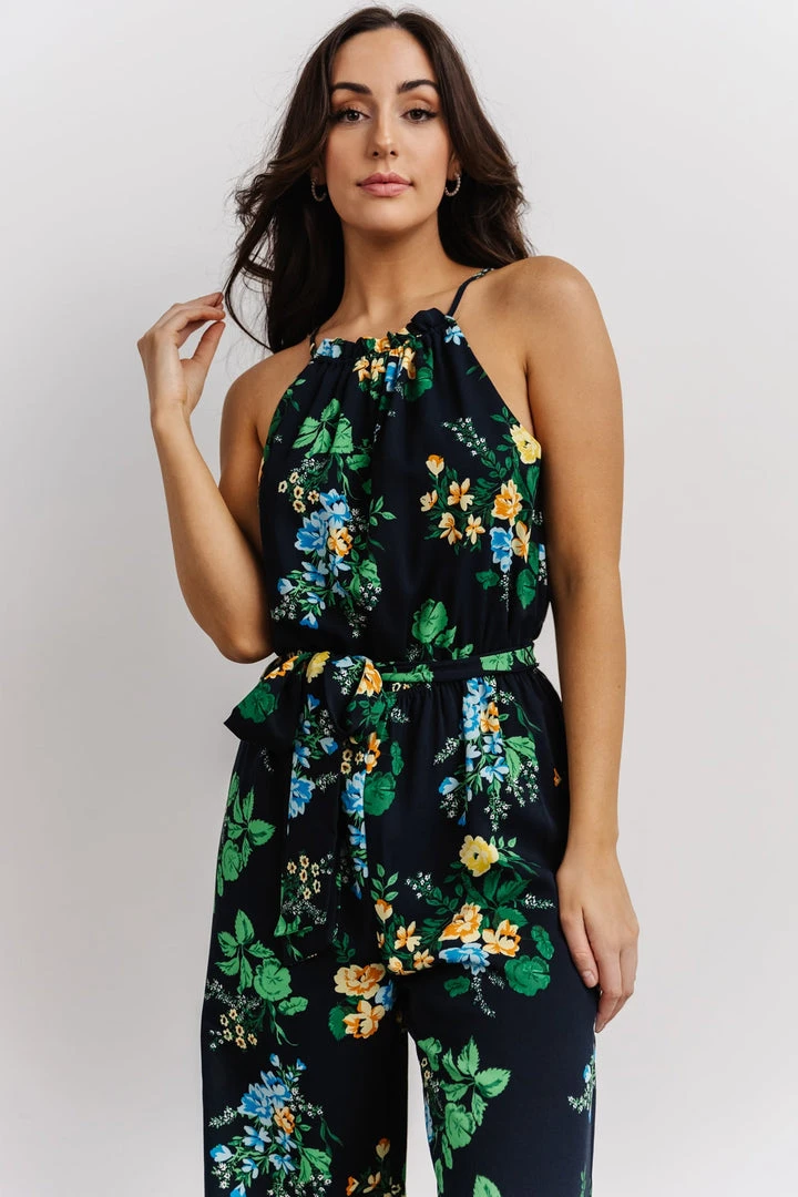 SL Jolene Halter Neck Jumpsuit | Navy Multi Floral 7 SL Jolene Halter Neck Jumpsuit | Navy Multi Floral