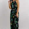 SL Jolene Halter Neck Jumpsuit | Navy Multi Floral
