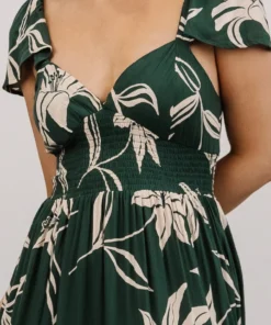 ANG Dresses Jolie Ruffle Midi Dress | Green Floral 11 ANG Dresses Jolie Ruffle Midi Dress | Green Floral