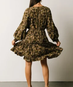 HAY Jordan Short Dress | Olive Print Dresses