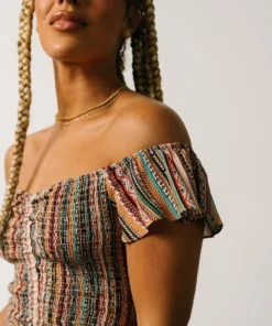 DD Journey Boho Stripe Maxi Dress | Mocha Print Dresses