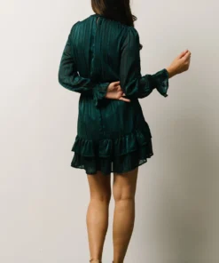 DF Dresses Joyce High Neck Mini Dress | Lagoon