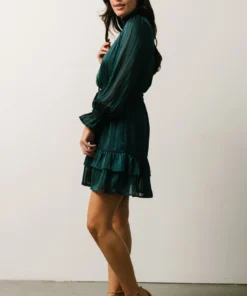 DF Dresses Joyce High Neck Mini Dress | Lagoon