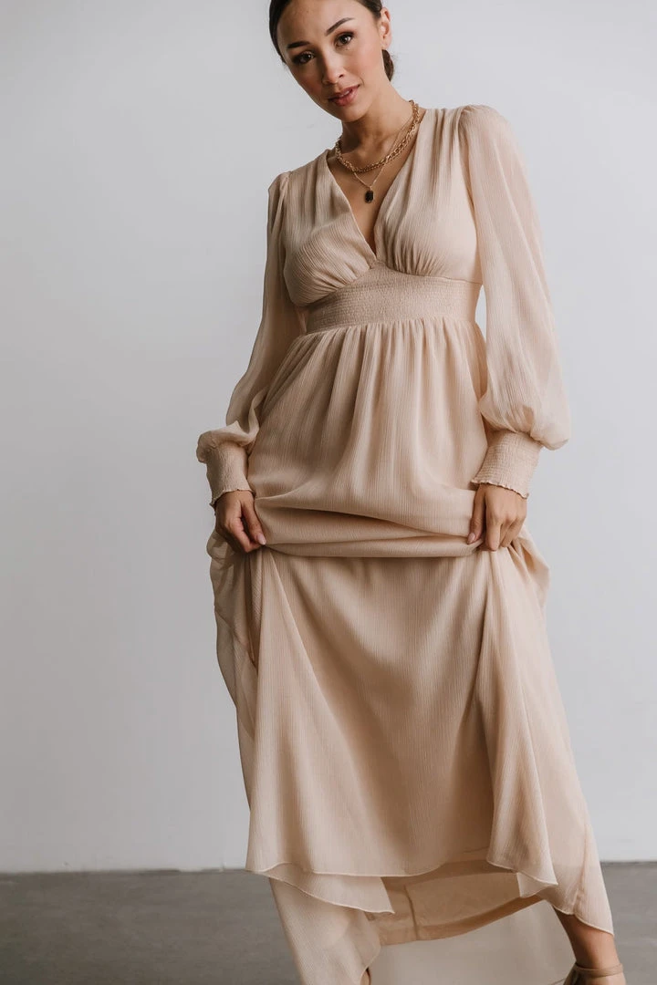 RR Juliette Shimmer Maxi Dress | Champagne 6 RR Juliette Shimmer Maxi Dress | Champagne