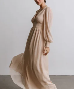 RR Juliette Shimmer Maxi Dress | Champagne 13 RR Juliette Shimmer Maxi Dress | Champagne