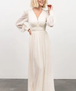RR Juliette Shimmer Maxi Dress | Off White Dresses