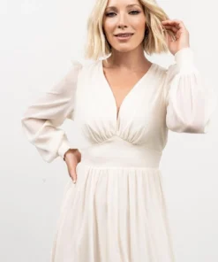 RR Juliette Shimmer Maxi Dress | Off White Dresses