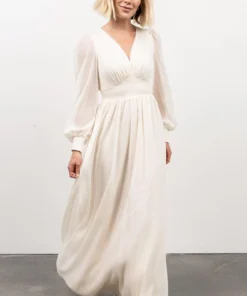 RR Juliette Shimmer Maxi Dress | Off White Dresses