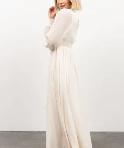 RR Juliette Shimmer Maxi Dress | Off White Dresses