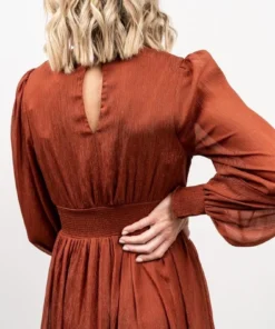 RR Juliette Shimmer Maxi Dress | Rust Dresses
