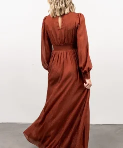 RR Juliette Shimmer Maxi Dress | Rust Dresses