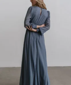 RR Juliette Shimmer Maxi Dress | Slate Blue 7 RR Juliette Shimmer Maxi Dress | Slate Blue
