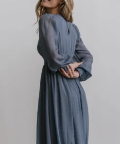 RR Juliette Shimmer Maxi Dress | Slate Blue 9 RR Juliette Shimmer Maxi Dress | Slate Blue