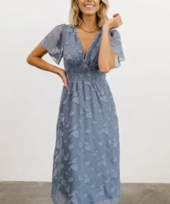 RR June Smocked Midi Dress | Blue