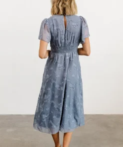 RR June Smocked Midi Dress | Blue