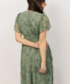 RR June Smocked Midi Dress | Green Dresses