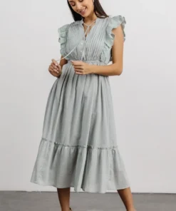 IL Dresses Kaitlyn Pintuck Dress | Light Sage