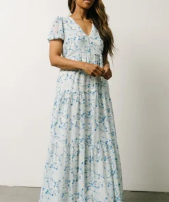 Maxi Dresses Karina Tiered Maxi Dress | Blue Paisley