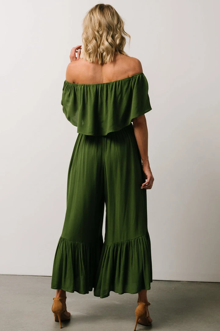 DD Karma Wide Leg Jumpsuit | Green 3 DD Karma Wide Leg Jumpsuit | Green