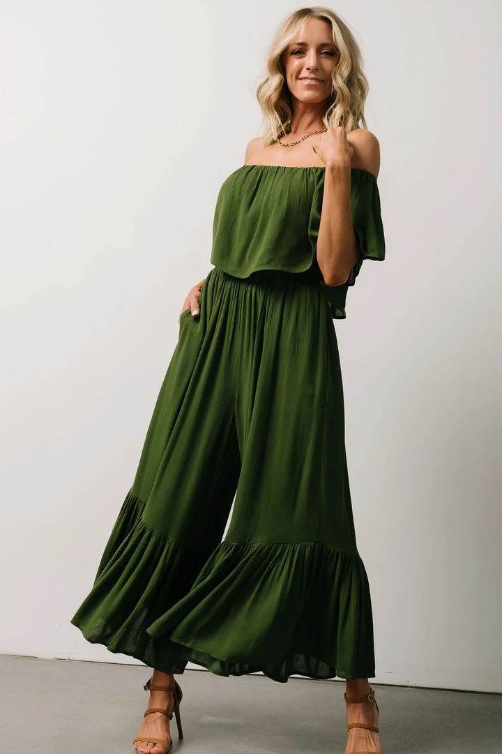 DD Karma Wide Leg Jumpsuit | Green 7 DD Karma Wide Leg Jumpsuit | Green