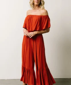 DD Karma Wide Leg Jumpsuit | Rust