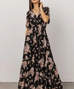 BB Custom Katherine Maxi Dress | Black + Blush Floral Dresses 9 BB Custom Katherine Maxi Dress | Black + Blush Floral Dresses