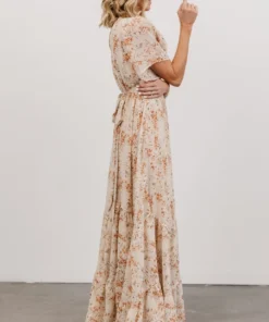 BB Custom Dresses Katherine Maxi Dress | Cream + Rust Floral 12 BB Custom Dresses Katherine Maxi Dress | Cream + Rust Floral