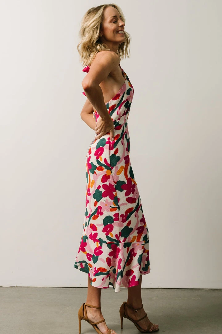 SL Kathy Midi Dress | Fuchsia Multi Floral 4 SL Kathy Midi Dress | Fuchsia Multi Floral