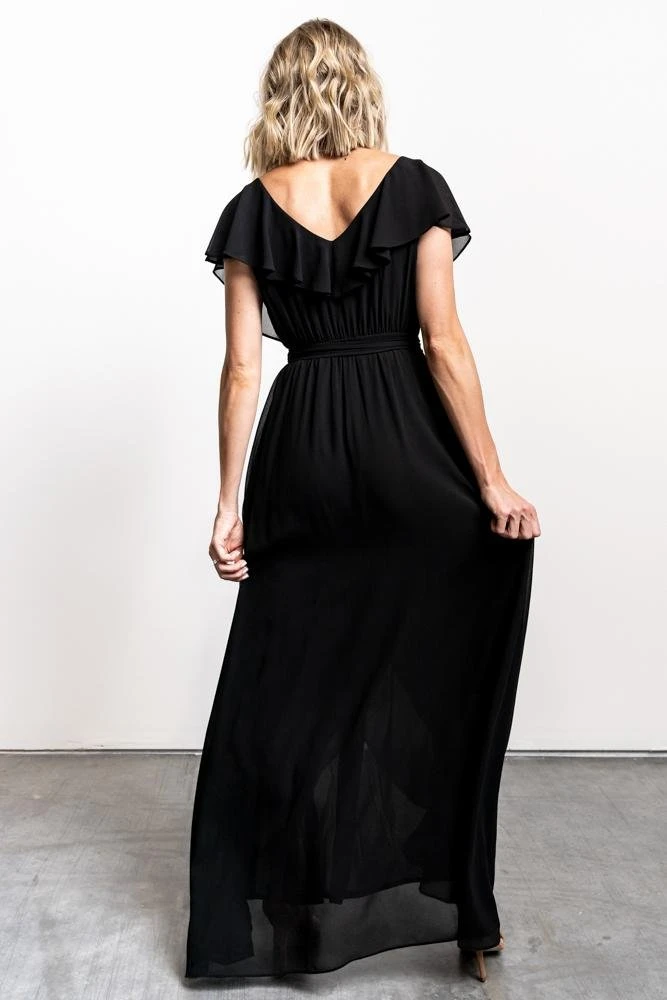 BB Custom Katya Ruffle Maxi Dress | Black 5 BB Custom Katya Ruffle Maxi Dress | Black