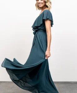 BB Custom Dresses Katya Ruffle Maxi Dress | Dusty Topaz 14 BB Custom Dresses Katya Ruffle Maxi Dress | Dusty Topaz