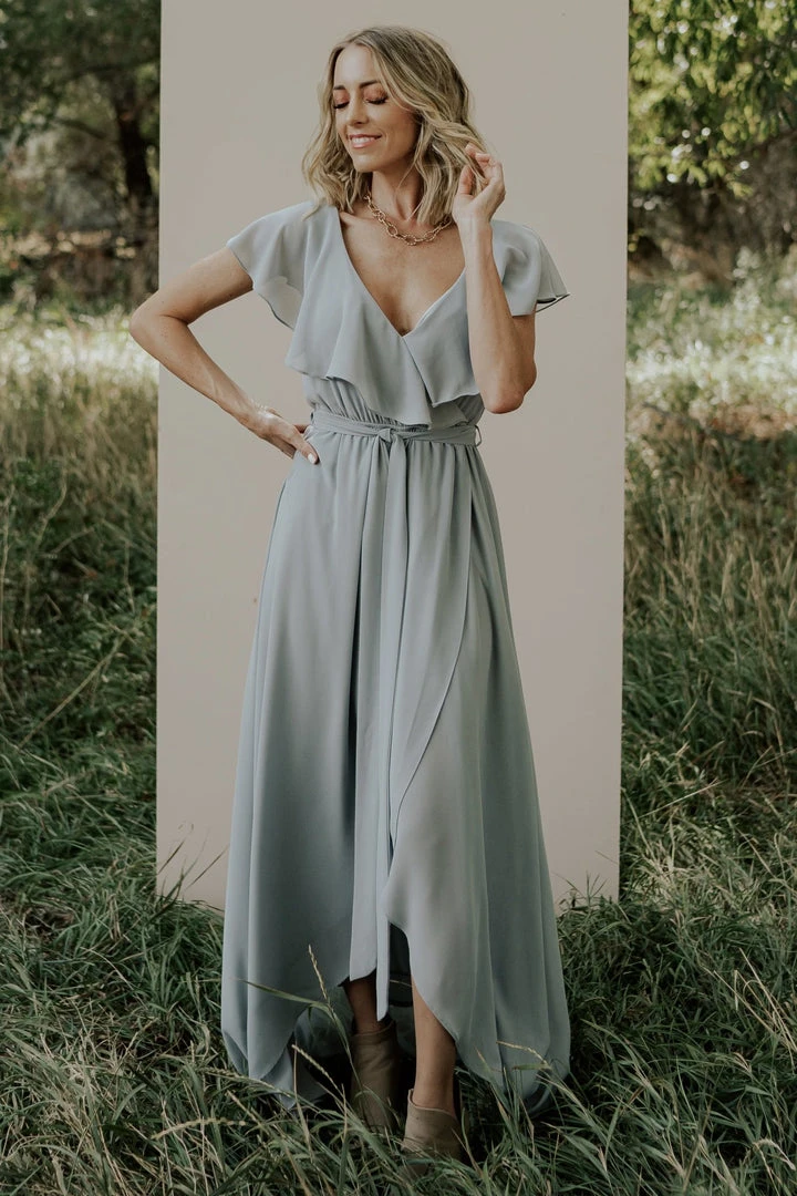 BB Custom Dresses Katya Ruffle Maxi Dress | Light Blue 3 BB Custom Dresses Katya Ruffle Maxi Dress | Light Blue