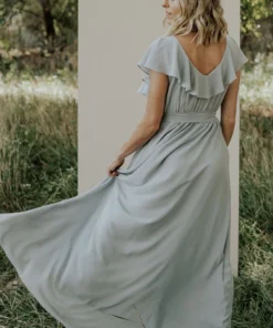 BB Custom Dresses Katya Ruffle Maxi Dress | Light Blue 13 BB Custom Dresses Katya Ruffle Maxi Dress | Light Blue