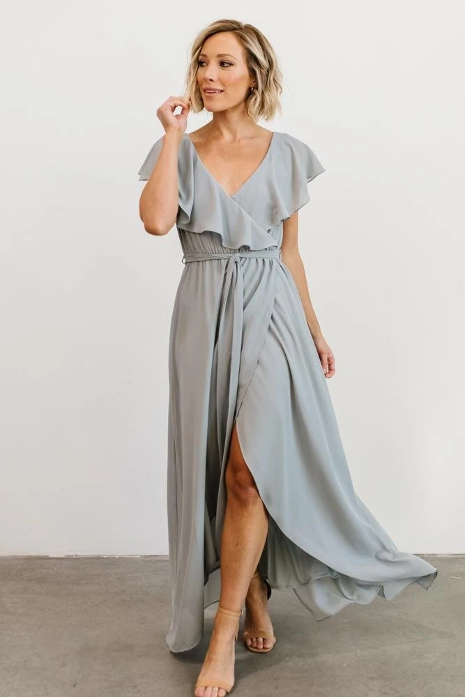 BB Custom Dresses Katya Ruffle Maxi Dress | Light Blue 7 BB Custom Dresses Katya Ruffle Maxi Dress | Light Blue