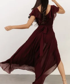 BB Custom Dresses Katya Ruffle Maxi Dress | Mulberry