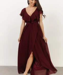BB Custom Dresses Katya Ruffle Maxi Dress | Mulberry