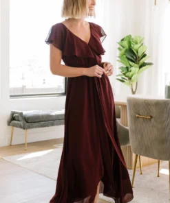 BB Custom Dresses Katya Ruffle Maxi Dress | Mulberry