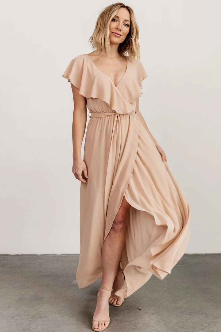BB Custom Katya Ruffle Maxi Dress | Natural 7 BB Custom Katya Ruffle Maxi Dress | Natural