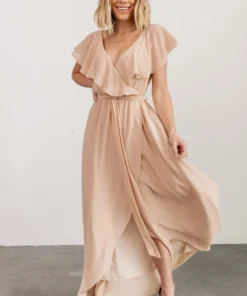 BB Custom Katya Ruffle Maxi Dress | Natural 9 BB Custom Katya Ruffle Maxi Dress | Natural