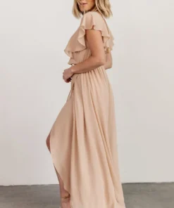 BB Custom Katya Ruffle Maxi Dress | Natural 11 BB Custom Katya Ruffle Maxi Dress | Natural