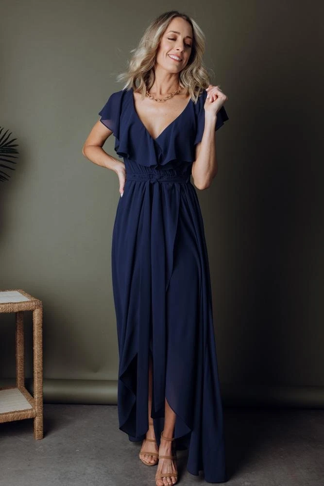BB Custom Katya Ruffle Maxi Dress | Navy Dresses 3 BB Custom Katya Ruffle Maxi Dress | Navy Dresses