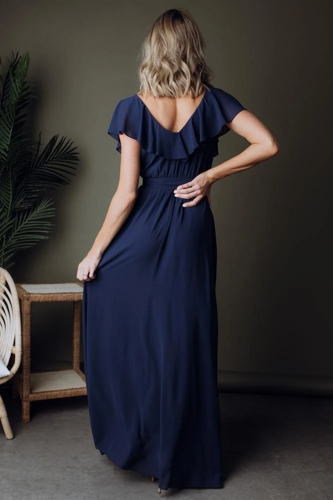 BB Custom Katya Ruffle Maxi Dress | Navy Dresses 5 BB Custom Katya Ruffle Maxi Dress | Navy Dresses