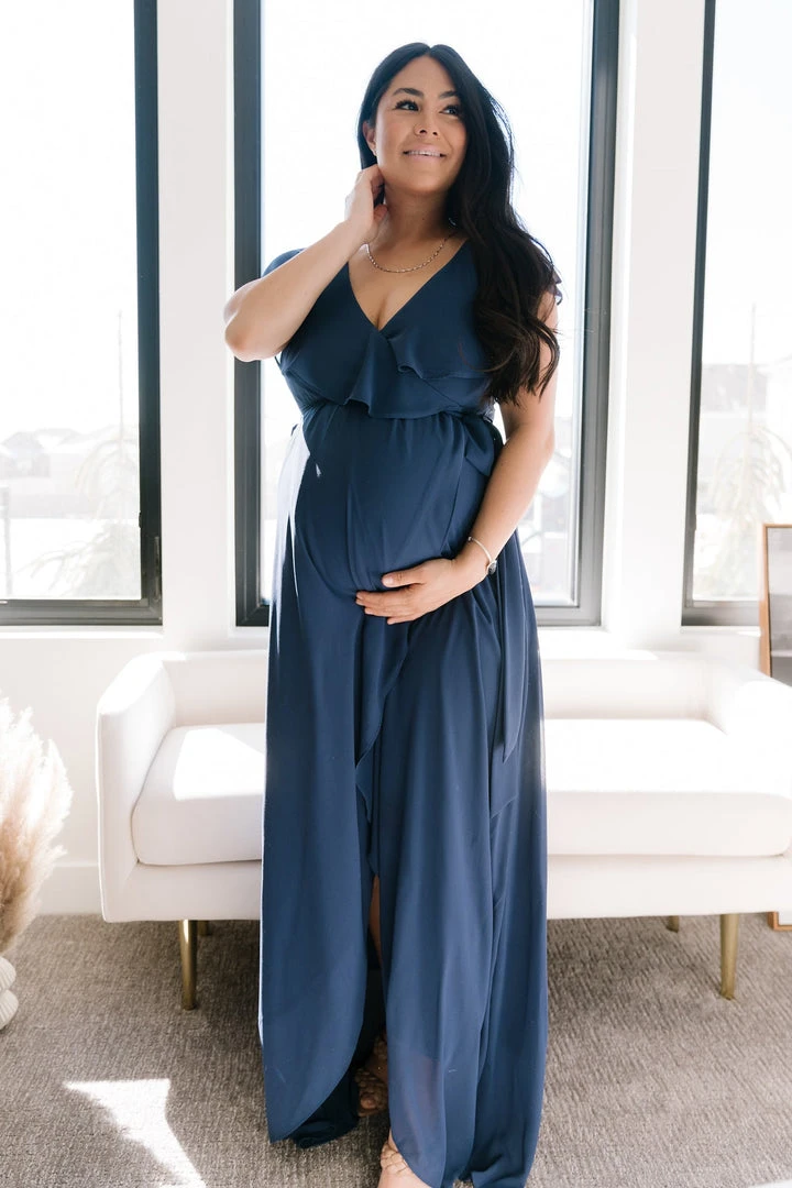 BB Custom Katya Ruffle Maxi Dress | Navy Dresses 1 BB Custom Katya Ruffle Maxi Dress | Navy Dresses