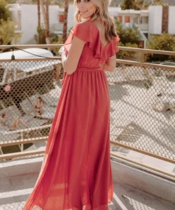 BB Custom Dresses Katya Ruffle Maxi Dress | Rosewood 23 BB Custom Dresses Katya Ruffle Maxi Dress | Rosewood