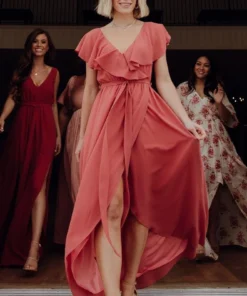 BB Custom Dresses Katya Ruffle Maxi Dress | Rosewood 25 BB Custom Dresses Katya Ruffle Maxi Dress | Rosewood